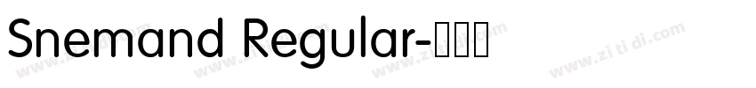 Snemand Regular字体转换 Snemand Regular字体转换